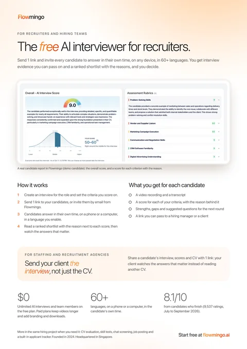 The Flowmingo one-pager